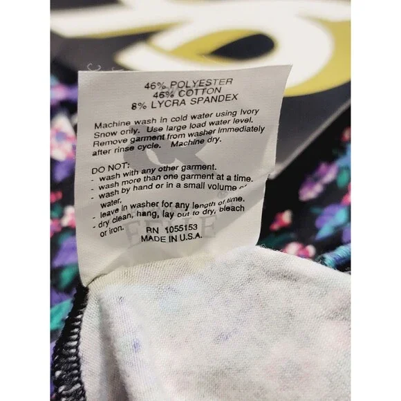 GK Elite VTG Field of Flowers Cotton Blend LS Leotard Bodysuit Purple AS Adult S - Picture 12 of 16